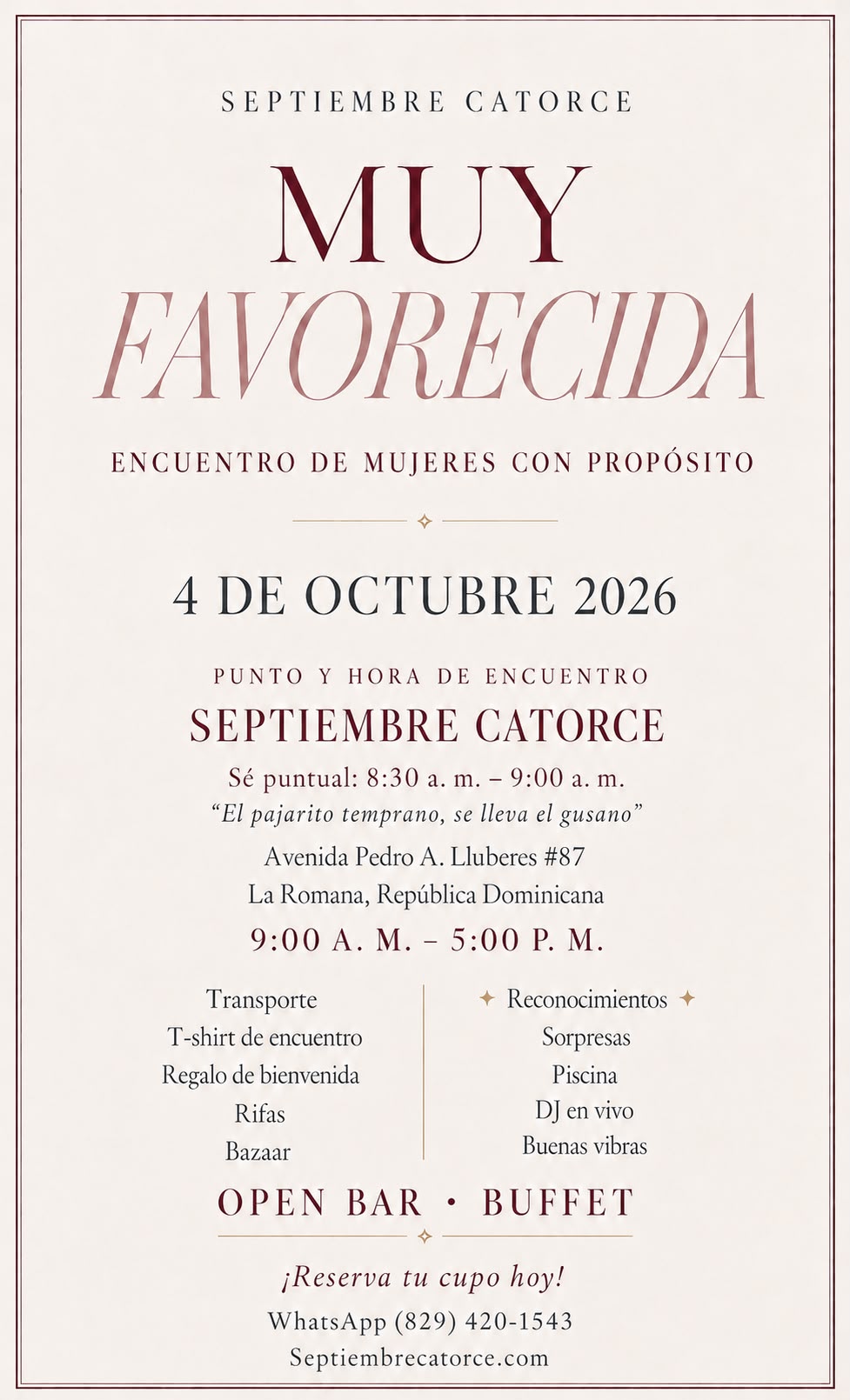 Muy Favorecida | Encuentro de mujeres con propósito