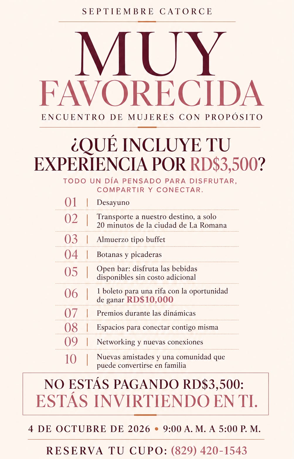 Muy Favorecida | Encuentro de mujeres con propósito