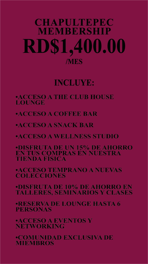 Chapultepec membership / Membresía